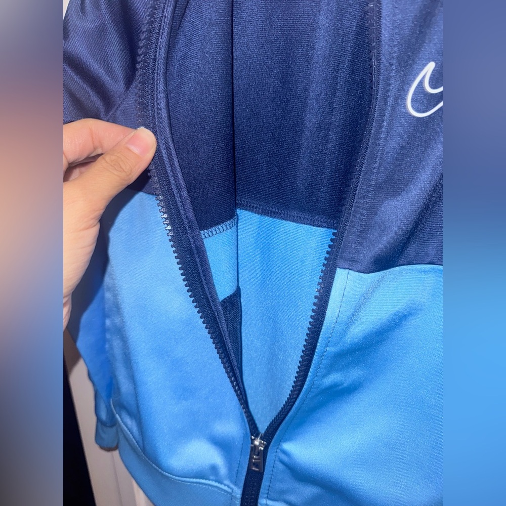 Nike Boys 4T 2-Piece Track Set Blue Colorblock Zip Jacket Jogger Pants - Picture 5 of 7
